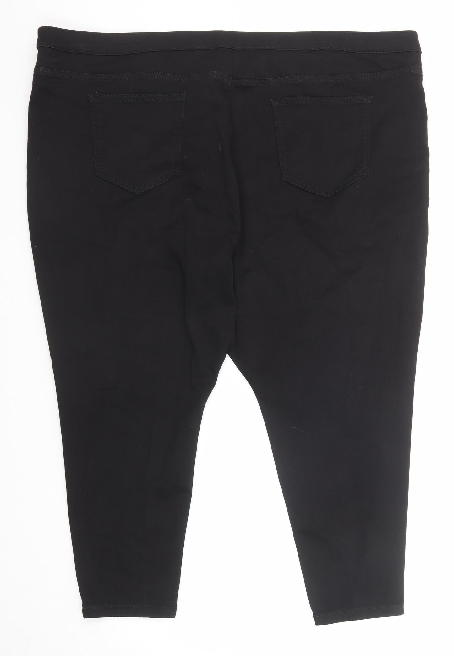 Marks and Spencer Womens Black Cotton Skinny Jeans Size 30 Regular Zip