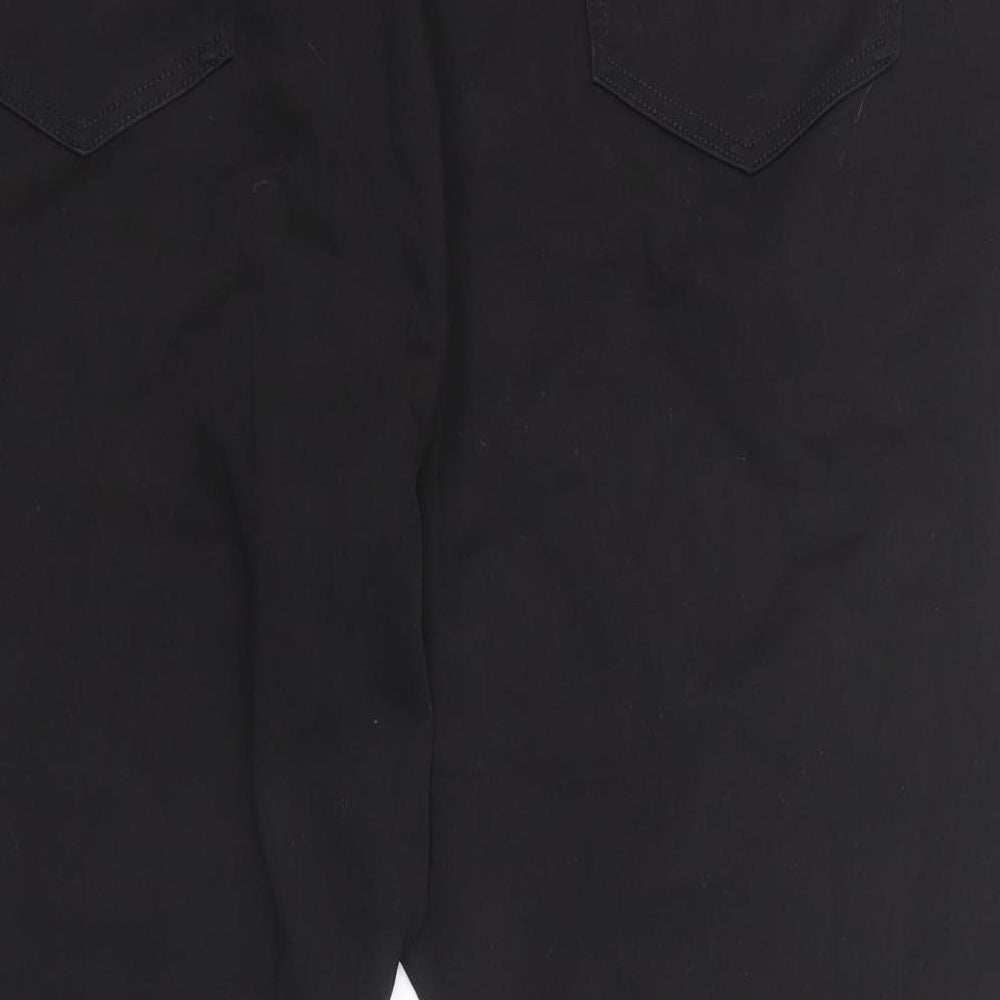 Marks and Spencer Womens Black Cotton Skinny Jeans Size 30 Regular Zip