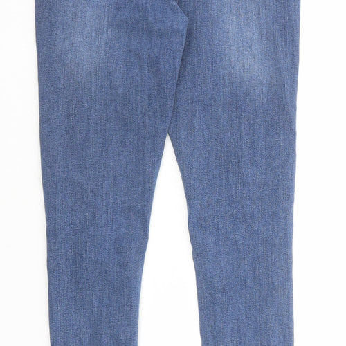 Hera Womens Blue Cotton Skinny Jeans Size 30 Regular Zip