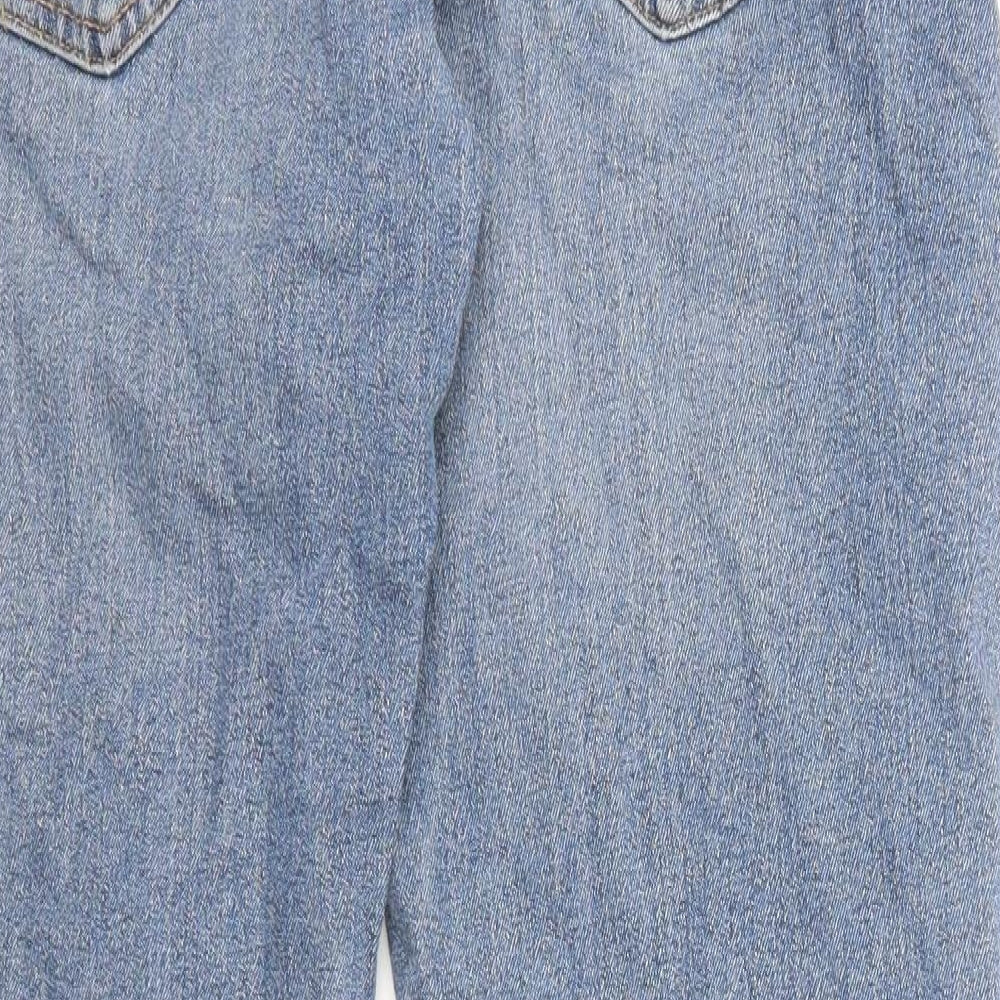 NEXT Mens Blue Cotton Straight Jeans Size 34 in Slim Zip