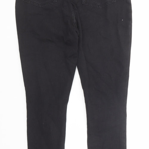 Boohoo Womens Black Cotton Skinny Jeans Size 10 Regular Zip