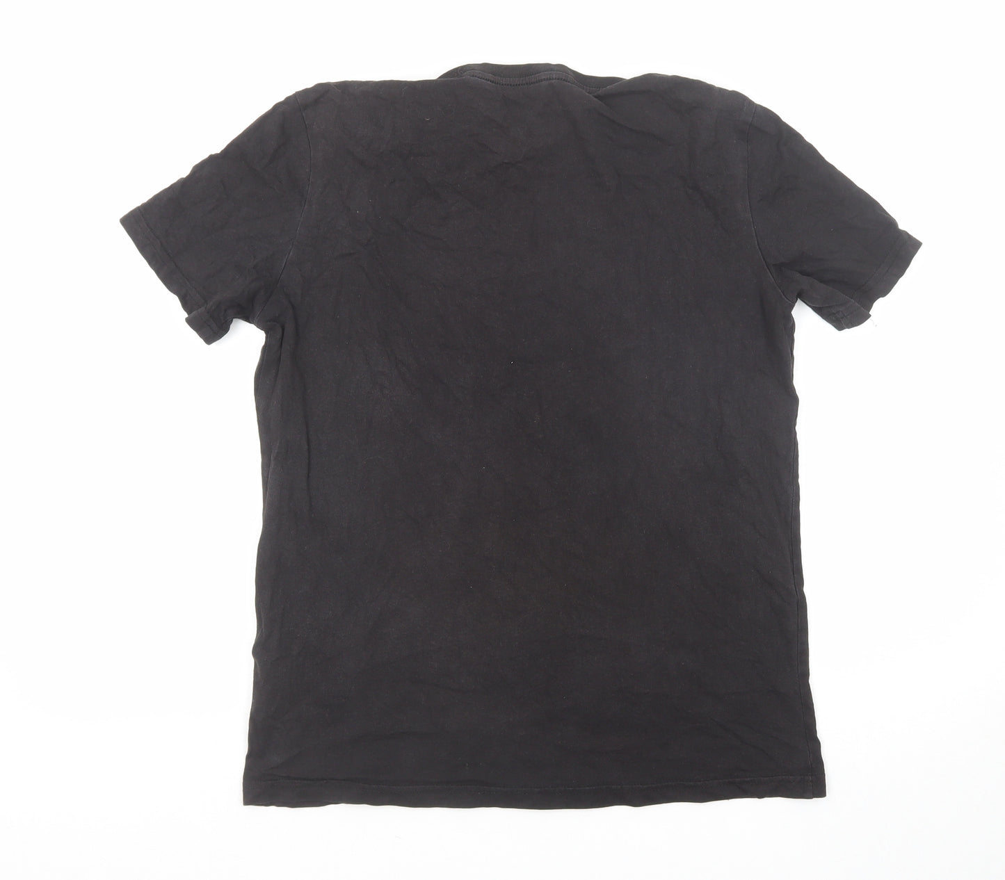 PUMA Boys Black Cotton Pullover T-Shirt Size 15-16 Years Crew Neck Pullover