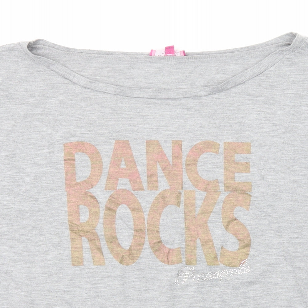 Pineapple Womens Grey Polyester Basic Blouse Size 16 Round Neck - Dance Rocks