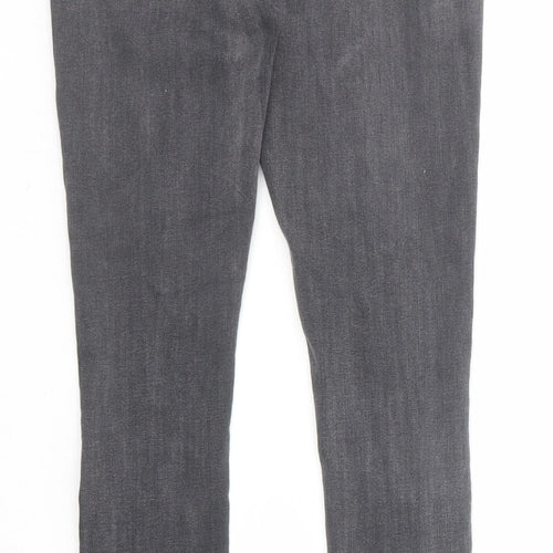 PRETTYLITTLETHING Womens Black Cotton Skinny Jeans Size 8 Regular Zip