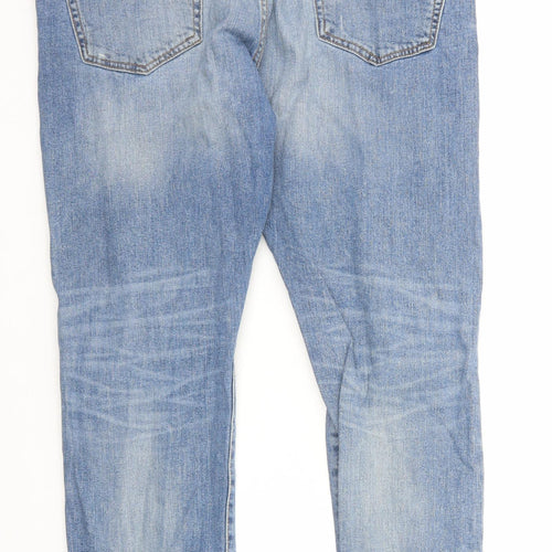 Gap Mens Blue Cotton Straight Jeans Size 36 in L30 in Slim Zip