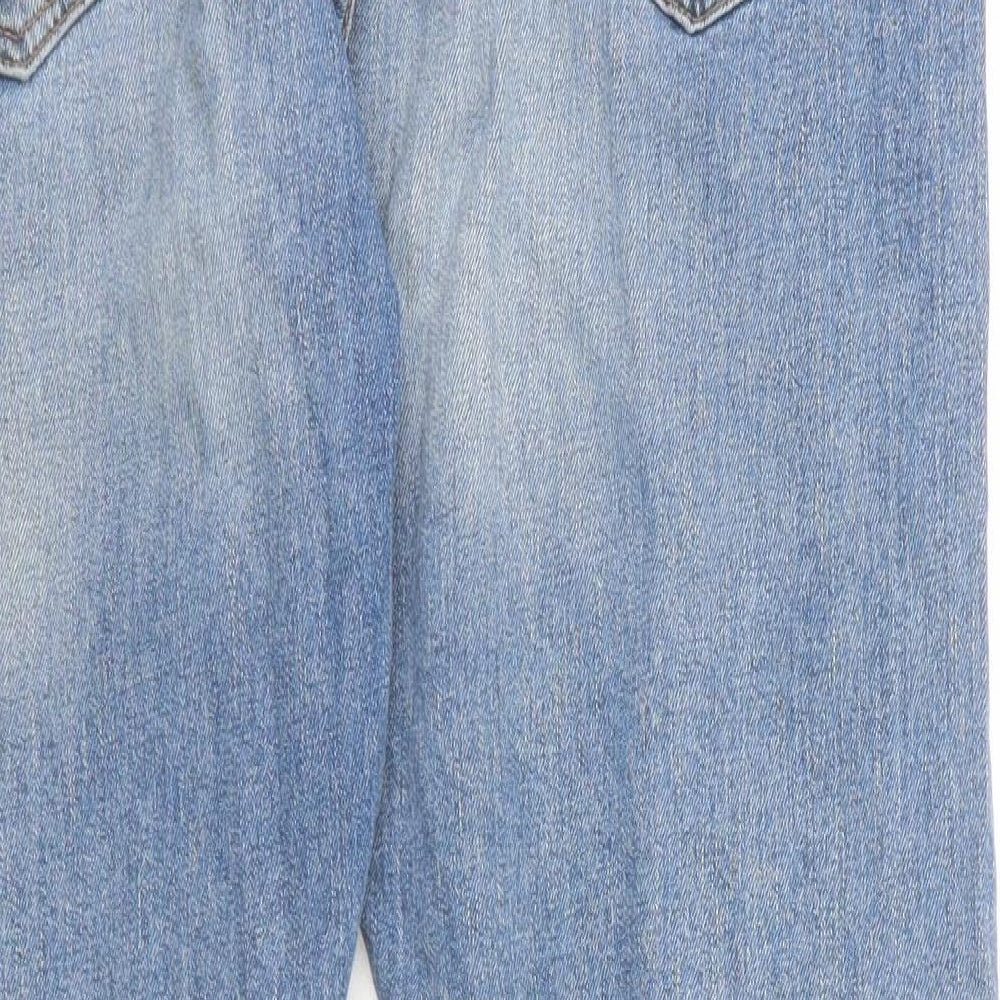 Gap Mens Blue Cotton Straight Jeans Size 36 in L30 in Slim Zip
