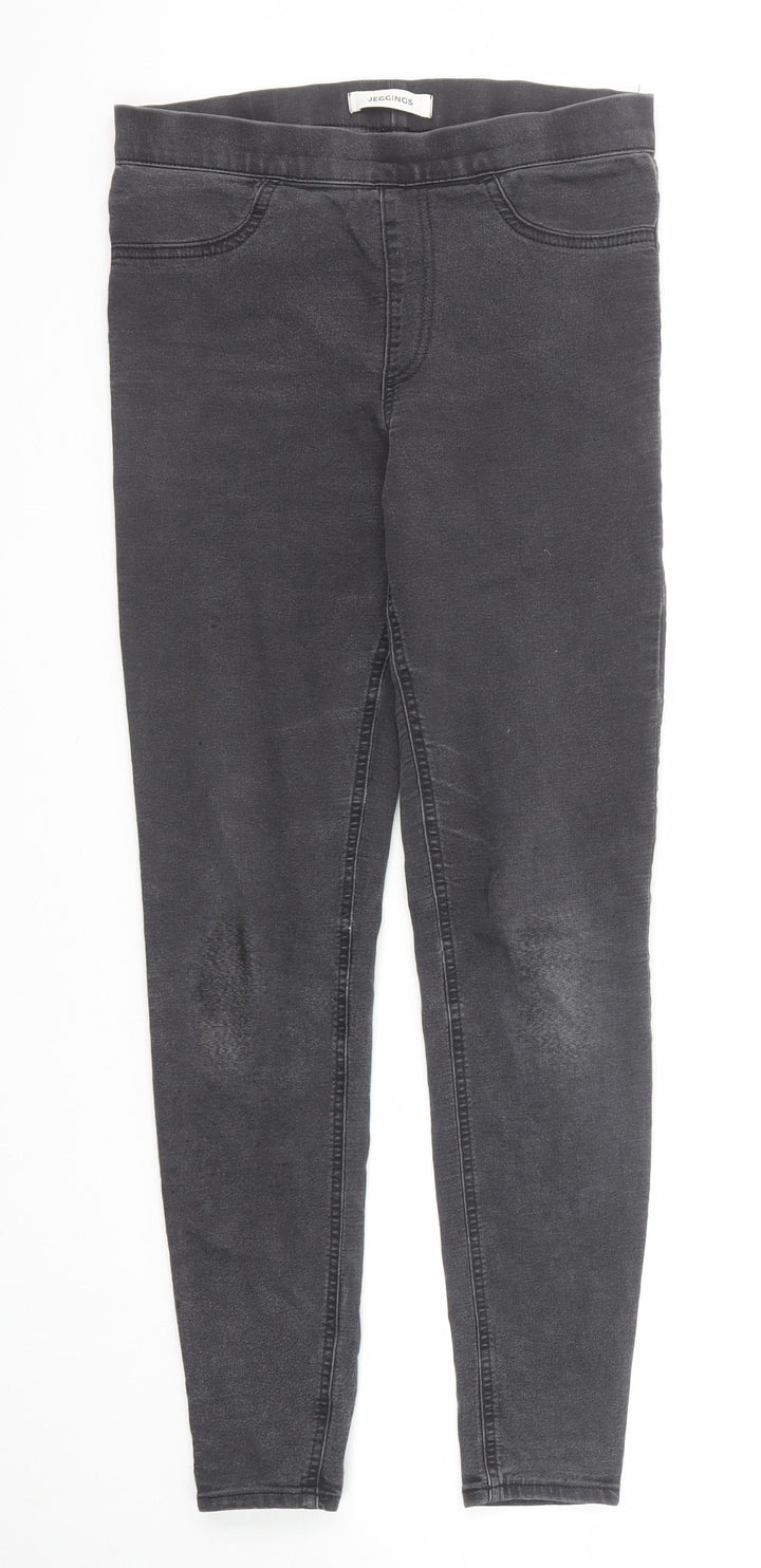 Marks and Spencer Womens Black Cotton Jegging Jeans Size 10 Regular