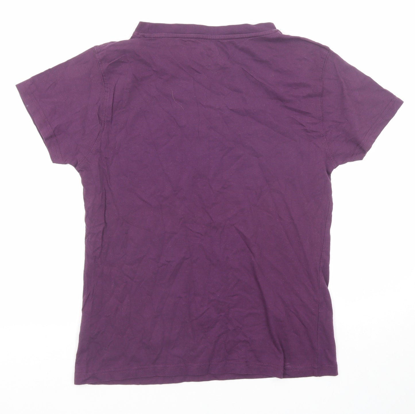 Traditional Craftwear Womens Purple Cotton Basic T-Shirt Size 14 Round Neck - Giant's Causeway Ireland