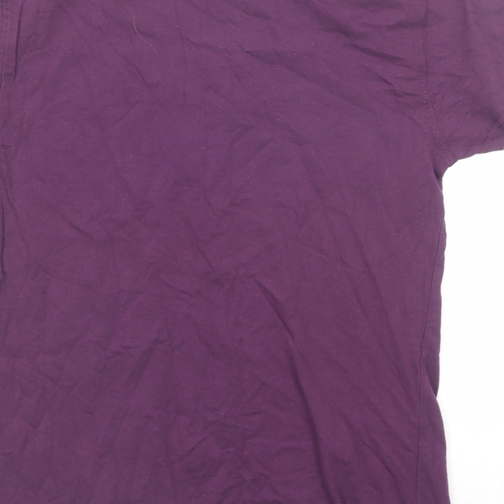 Traditional Craftwear Womens Purple Cotton Basic T-Shirt Size 14 Round Neck - Giant's Causeway Ireland