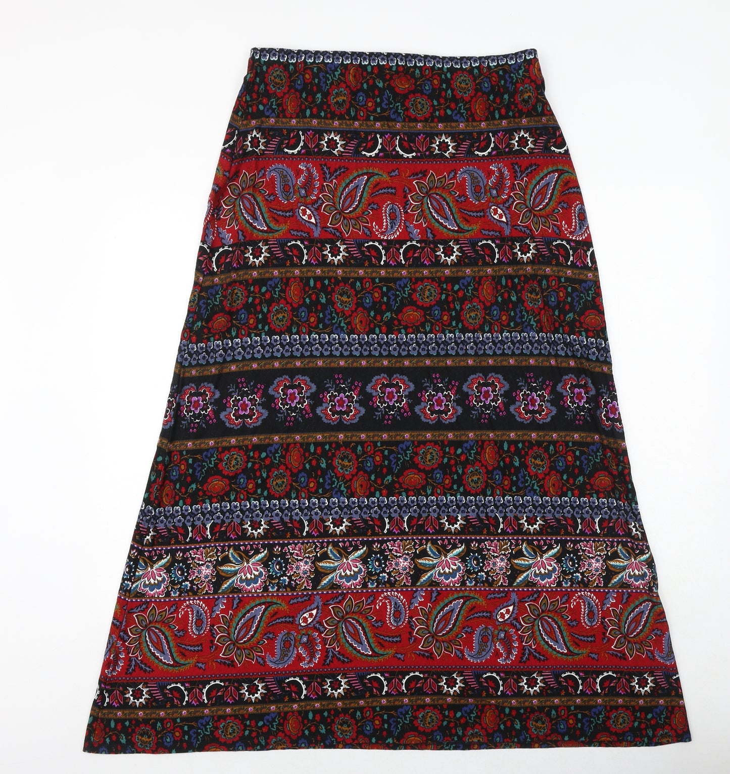 Monsoon Womens Multicoloured Geometric Viscose Peasant Skirt Size L