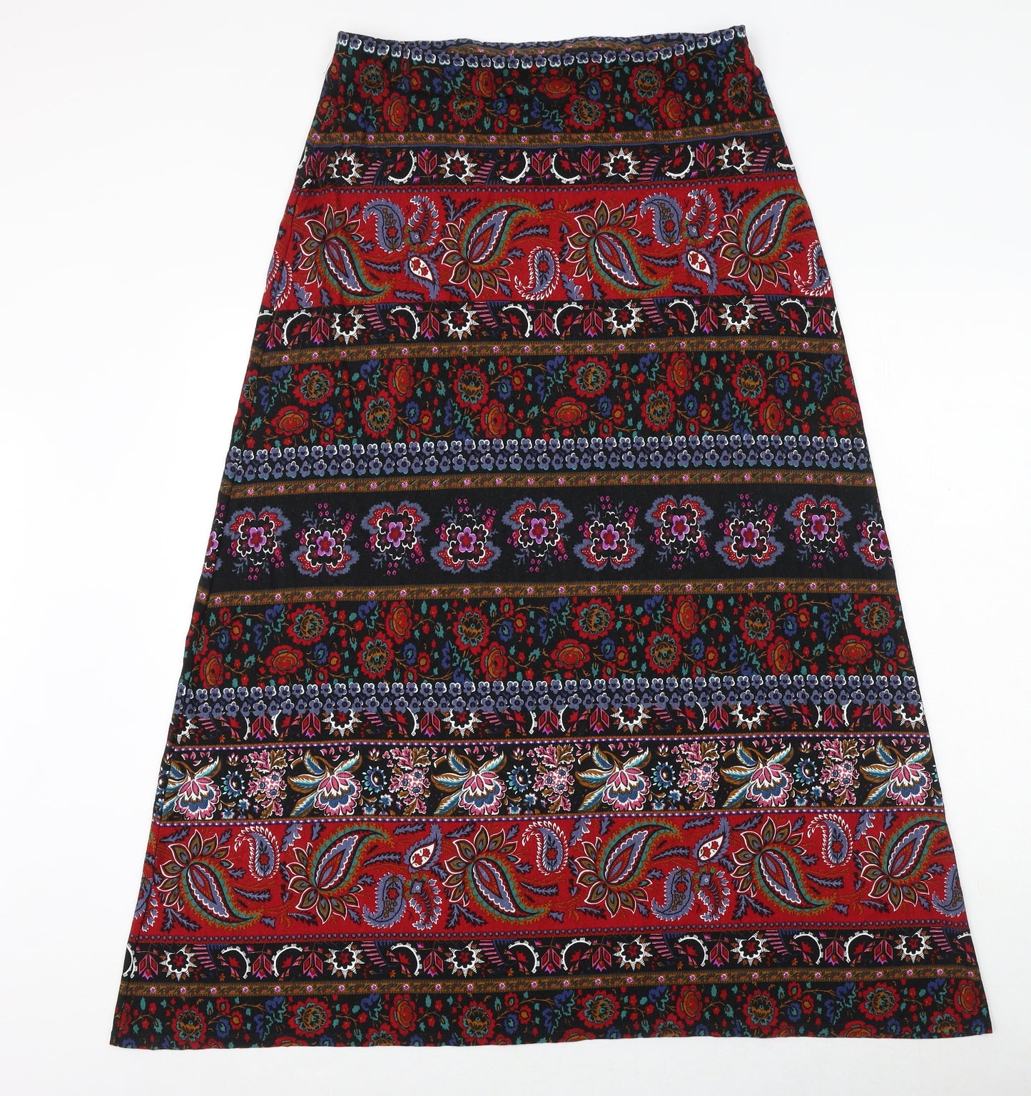 Monsoon Womens Multicoloured Geometric Viscose Peasant Skirt Size L