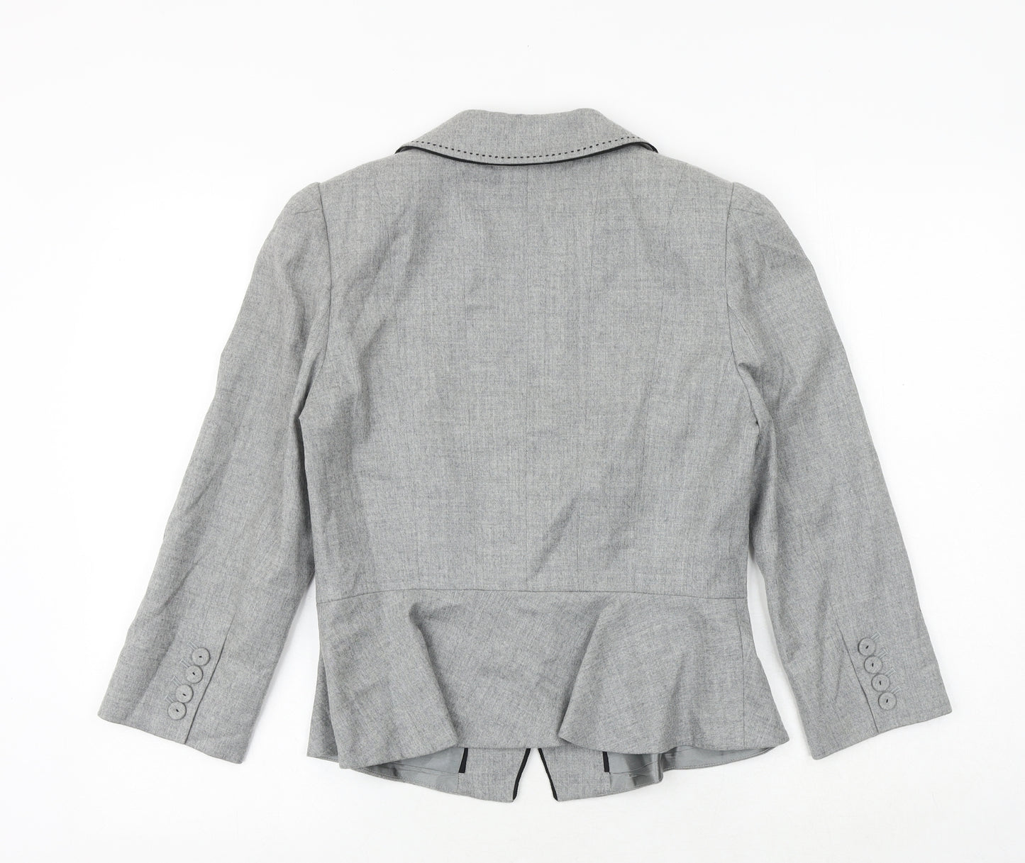 Coast Womens Grey Jacket Blazer Size 12 Button
