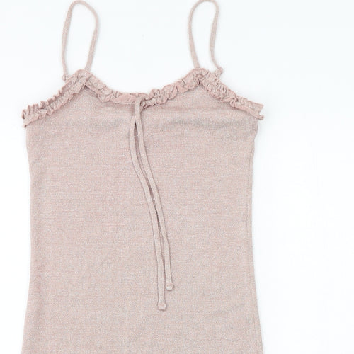 Urban Outfitters Womens Pink Polyester Slip Dress Size M Round Neck Pullover