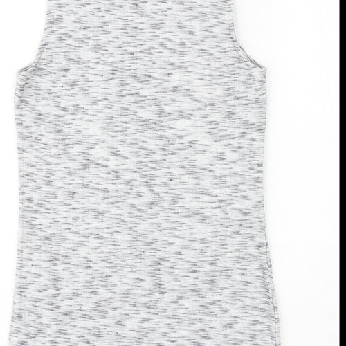 Lotties Womens Grey Polyester Basic Tank Size 8 Roll Neck