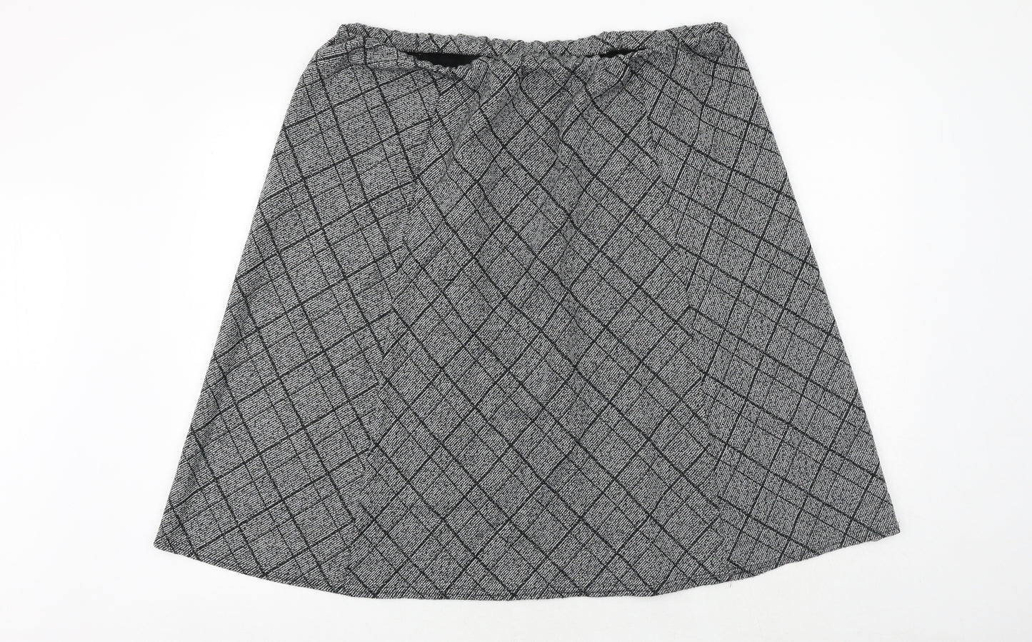Arista Womens Grey Plaid Polyester Swing Skirt Size 22 - Size 22-24