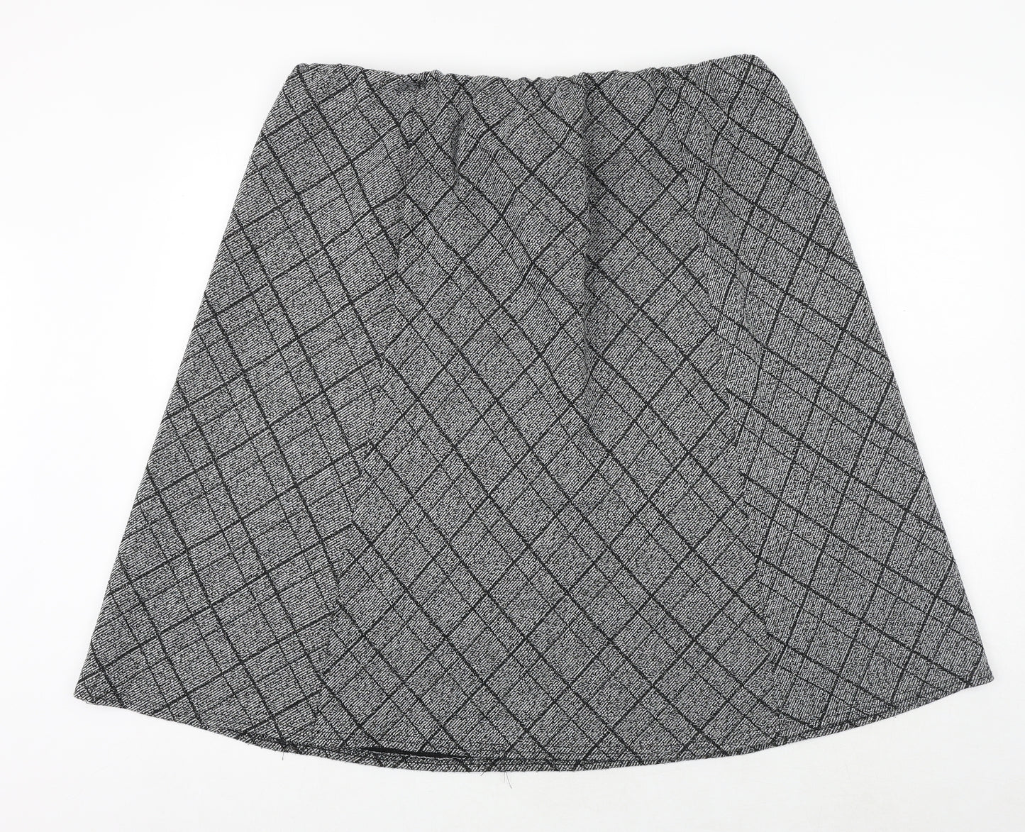 Arista Womens Grey Plaid Polyester Swing Skirt Size 22 - Size 22-24