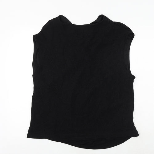 Marks and Spencer Womens Black Polyamide Basic Tank Size 24 V-Neck