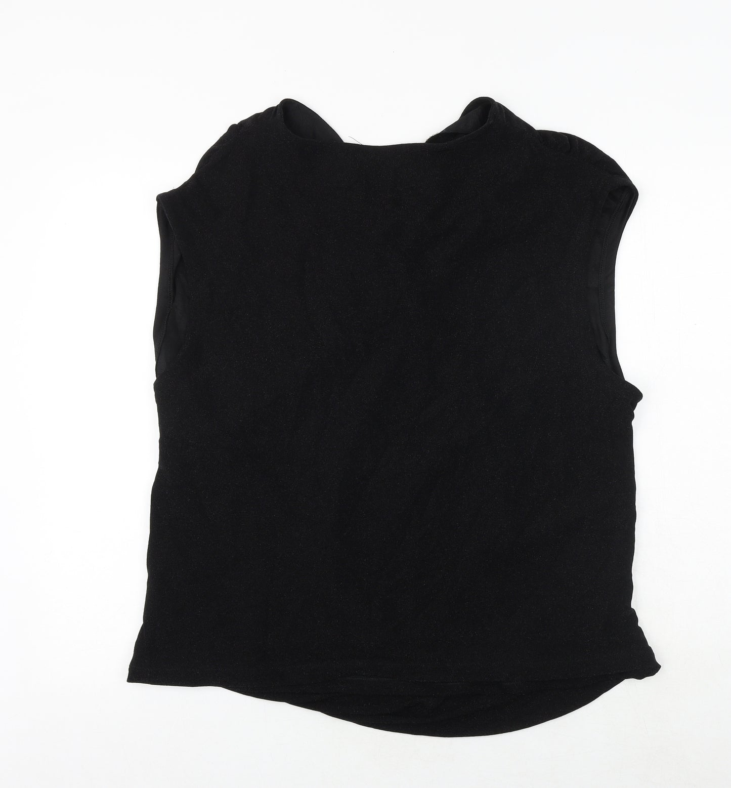 Marks and Spencer Womens Black Polyamide Basic Tank Size 24 V-Neck