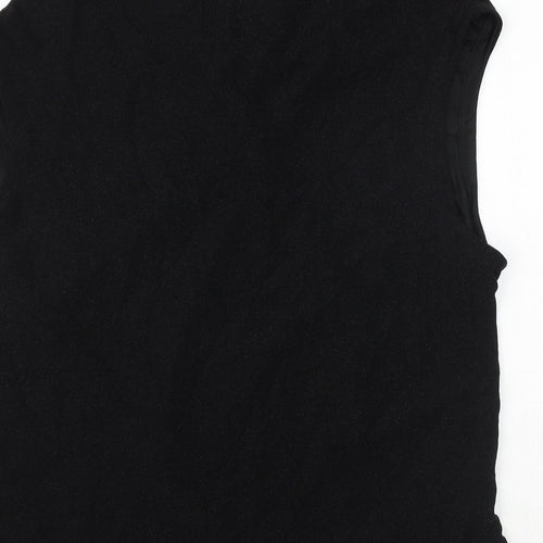 Marks and Spencer Womens Black Polyamide Basic Tank Size 24 V-Neck