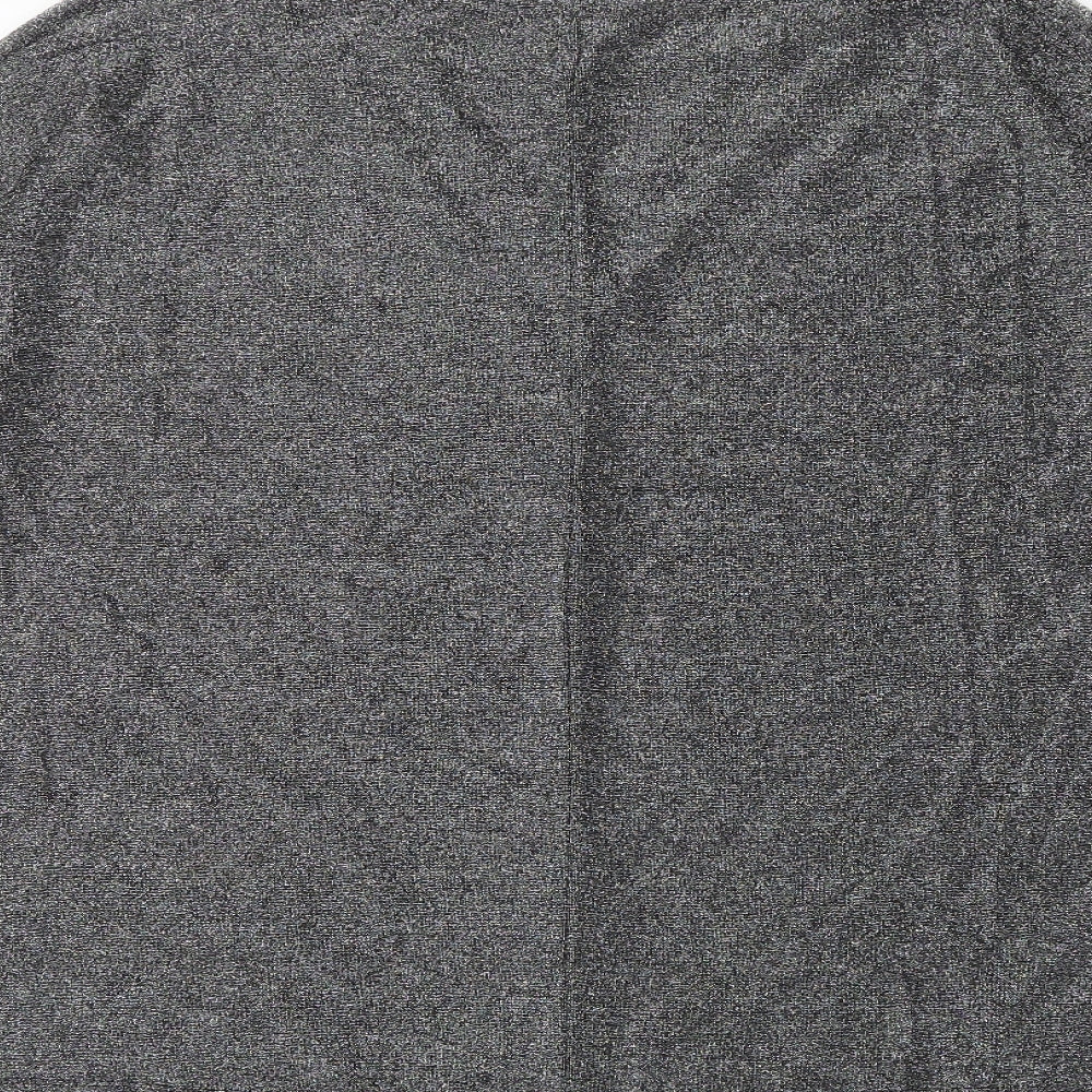 Marks and Spencer Womens Silver Polyamide Basic Blouse Size 14 V-Neck