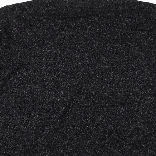 Marks and Spencer Womens Black Round Neck Viscose Pullover Jumper Size M
