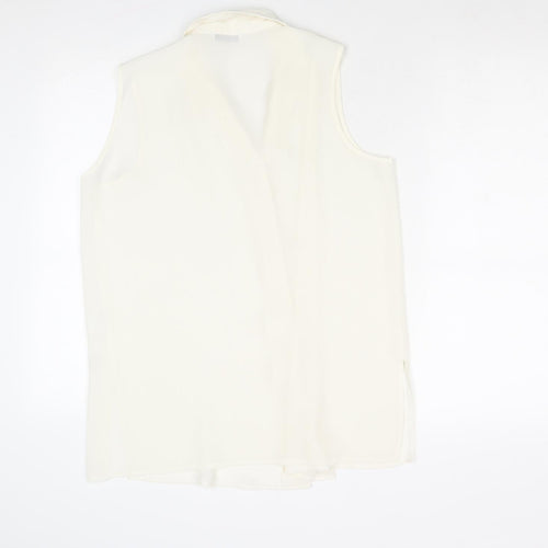 Berkertex Womens Ivory Polyester Basic Button-Up Size 14 Collared