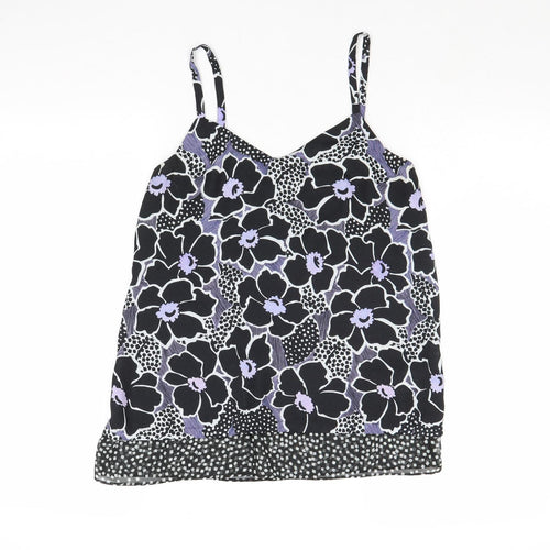 Warehouse Womens Multicoloured Floral Polyester Basic Tank Size 8 V-Neck