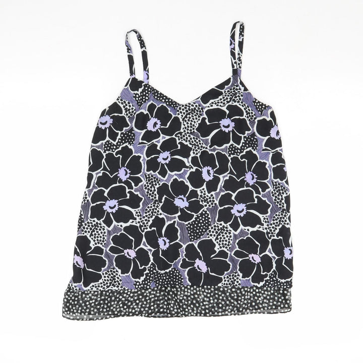 Warehouse Womens Multicoloured Floral Polyester Basic Tank Size 8 V-Neck
