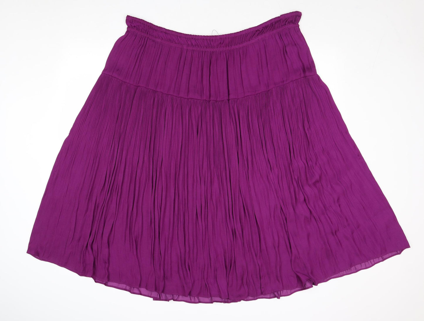 Marks and Spencer Womens Purple Polyester Peasant Skirt Size 24