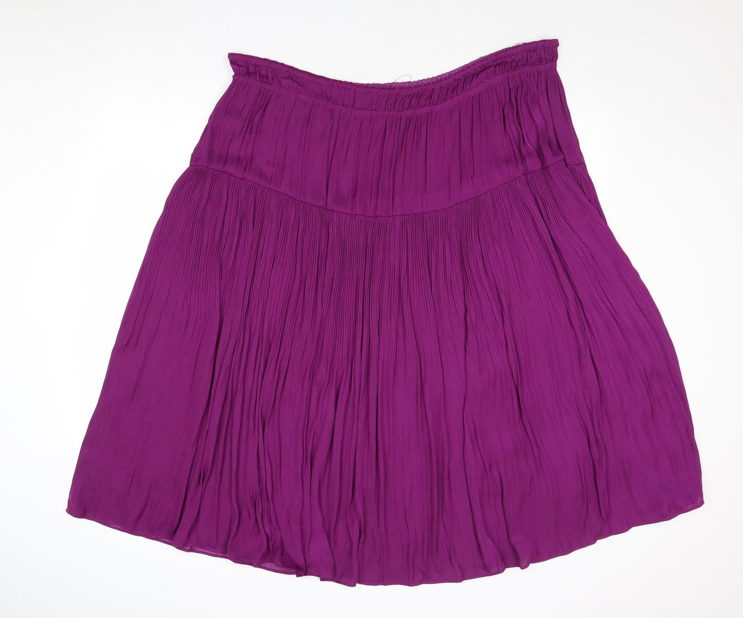 Marks and Spencer Womens Purple Polyester Peasant Skirt Size 24