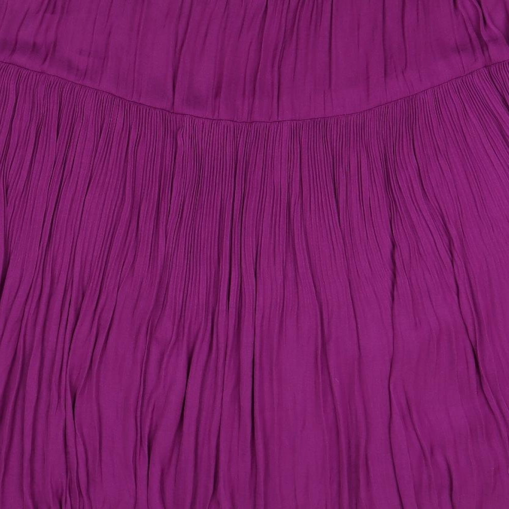 Marks and Spencer Womens Purple Polyester Peasant Skirt Size 24