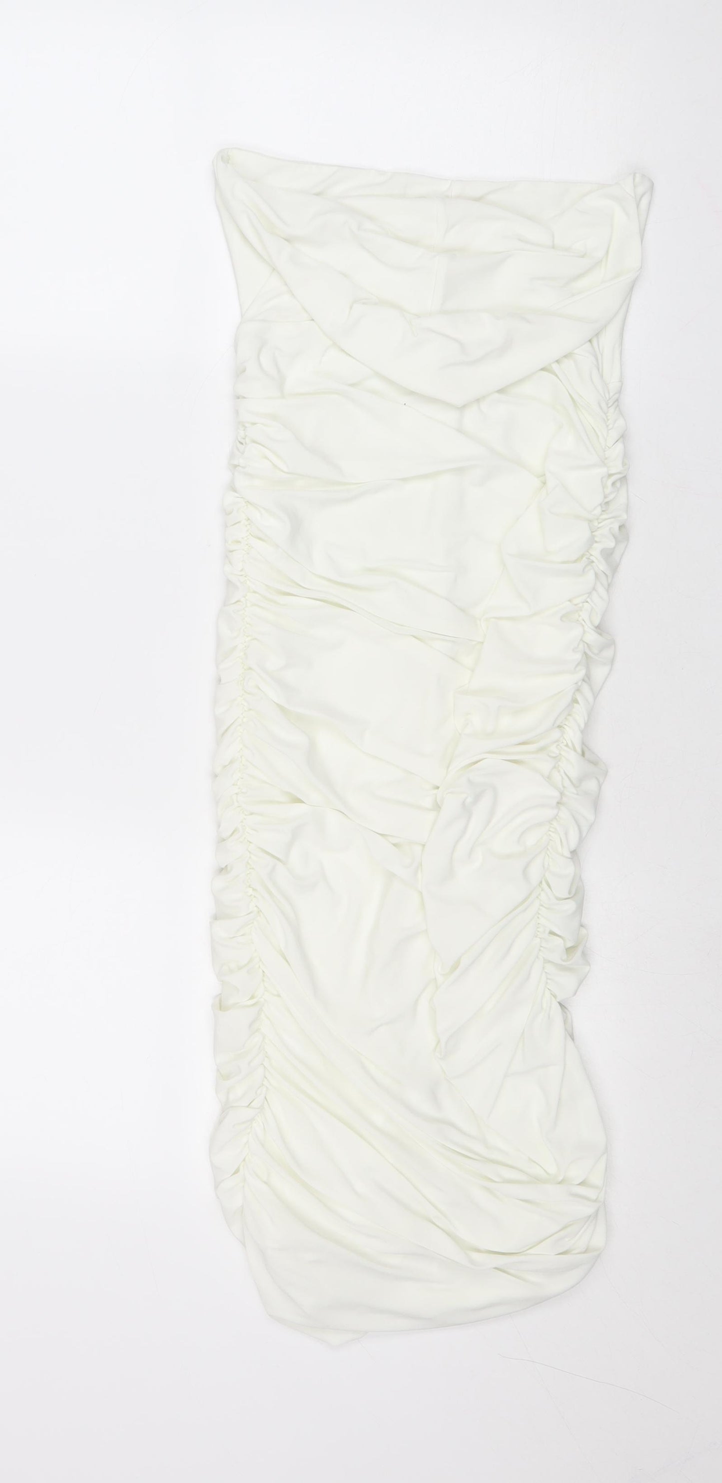 Club London Womens White Polyester Bodycon Size 10 Off the Shoulder Pullover