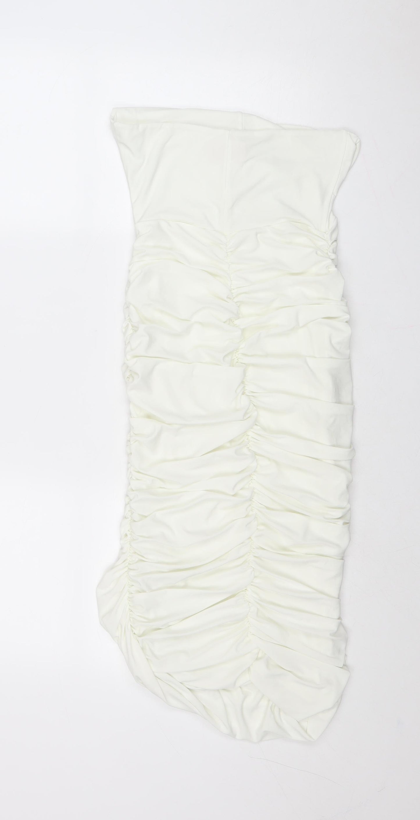 Club London Womens White Polyester Bodycon Size 10 Off the Shoulder Pullover