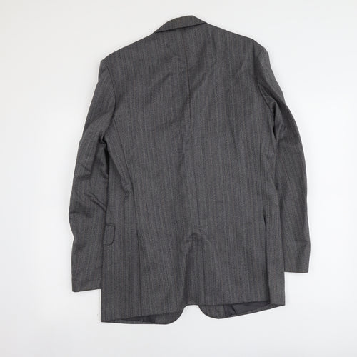 James Barry Mens Grey Striped Wool Jacket Suit Jacket Size M Regular