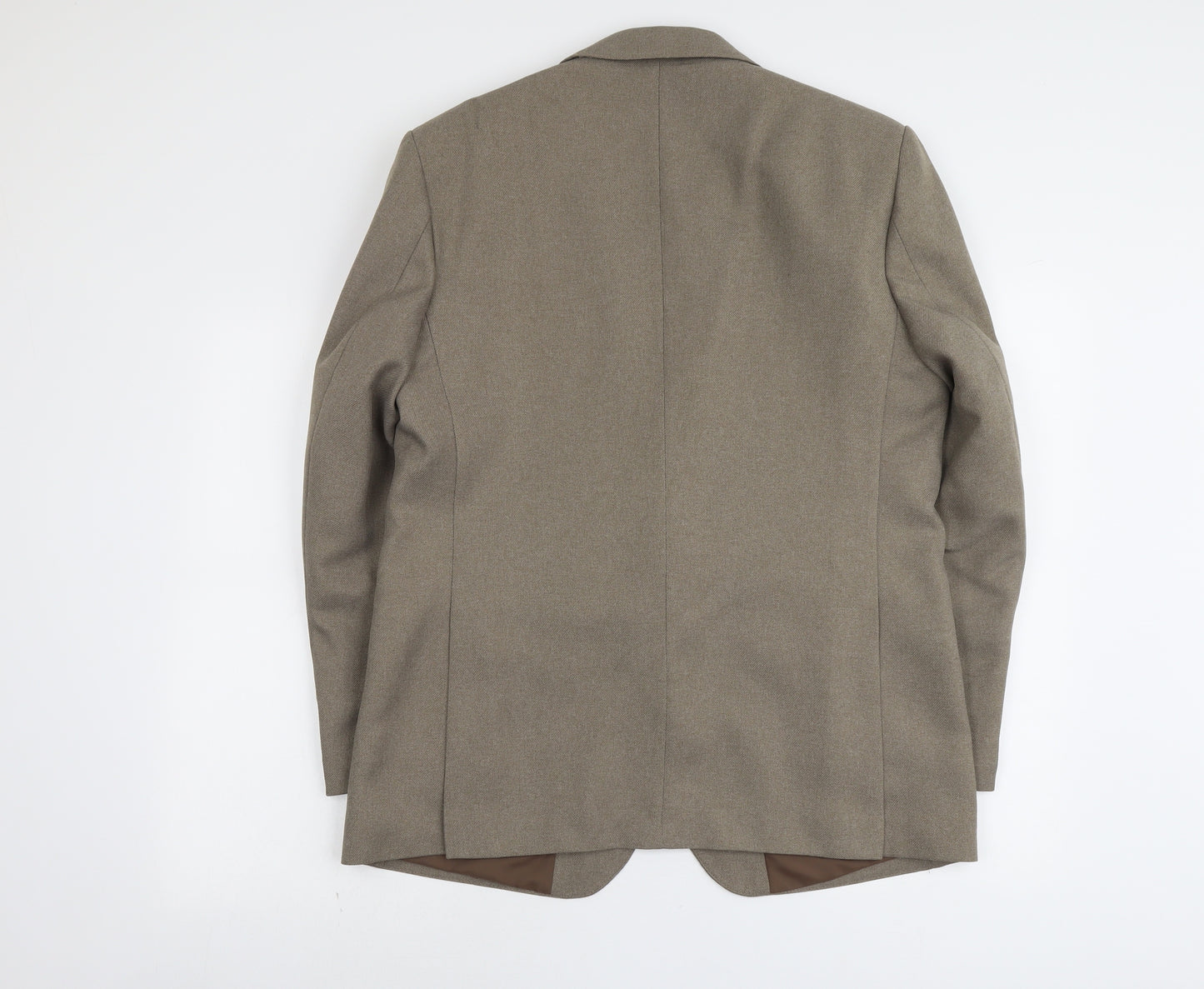 Hodges Mens Beige Polyester Jacket Suit Jacket Size 42 Regular