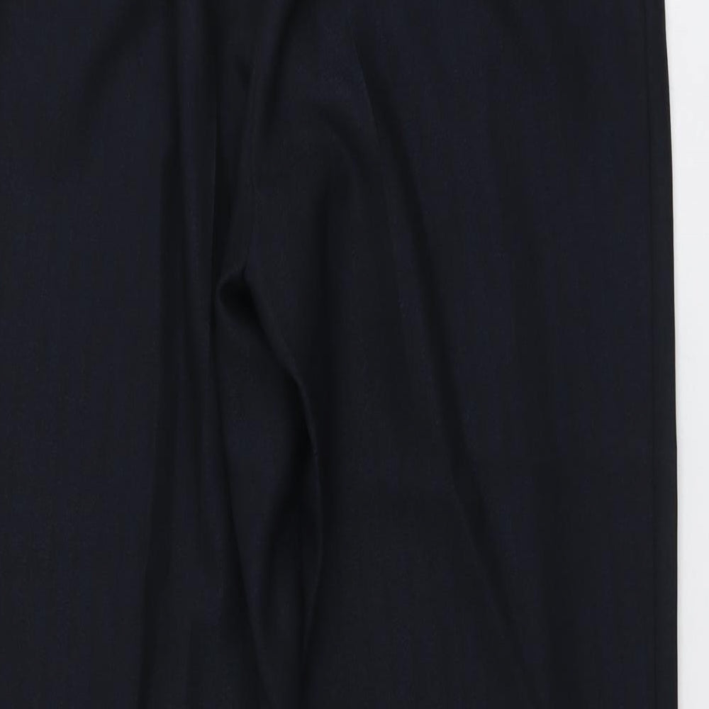 Marks and Spencer Womens Blue Polyester Trousers Size 14 L28 in Regular