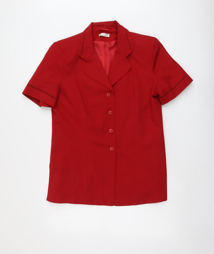 Bonmarché Womens Red Polyester Jacket Blazer Size 16