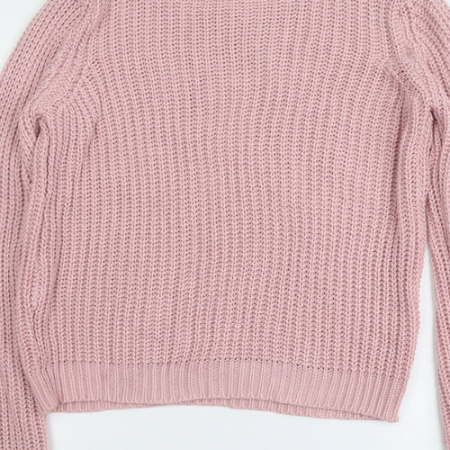 Dorothy Perkins Womens Pink Round Neck Acrylic Pullover Jumper Size 14 - Exclamation