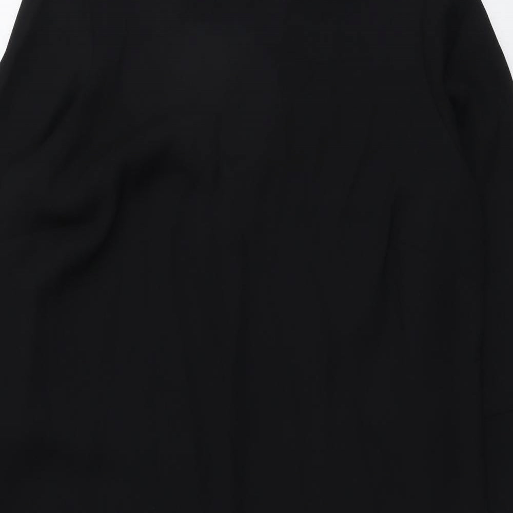Marks and Spencer Womens Black Polyester Shift Size 12 Round Neck Pullover