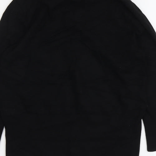 Star Womens Black High Neck Viscose Pullover Jumper Size 12