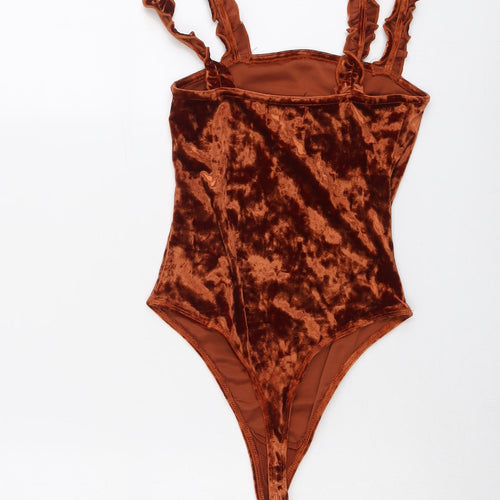 Urban Outfitters Womens Brown Polyester Bodysuit One-Piece Size S Pullover