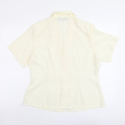Debenhams Womens Ivory Polyester Basic Button-Up Size 16 Collared