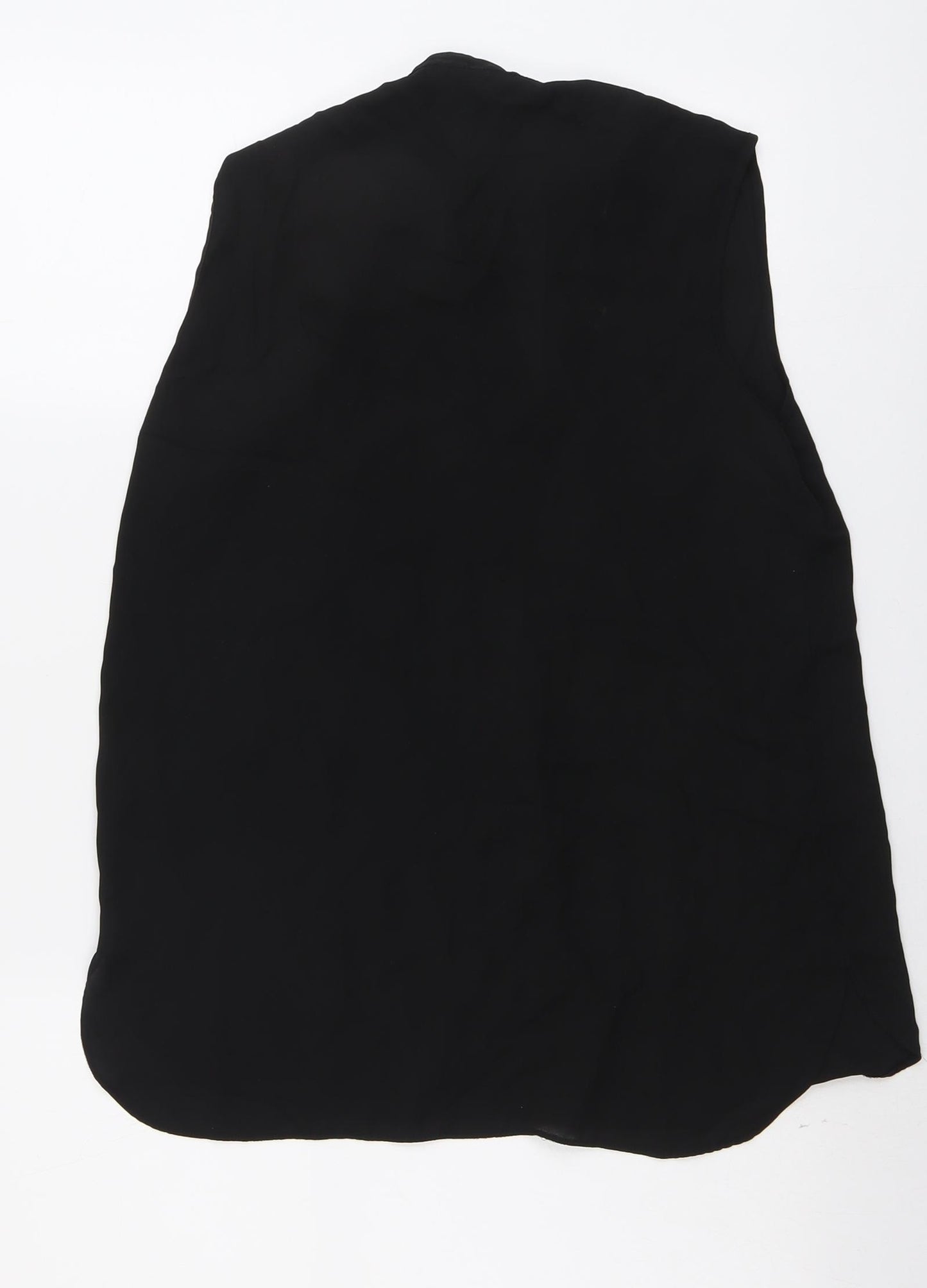 Dorothy Perkins Womens Black Polyester Basic Tank Size 10 V-Neck