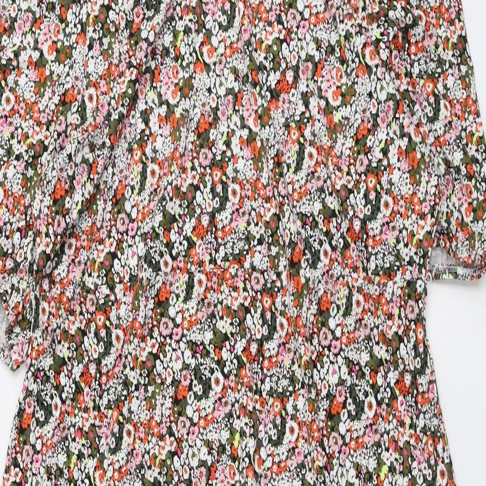 Marks and Spencer Womens Multicoloured Floral Viscose Trapeze & Swing Size 20 Round Neck Pullover