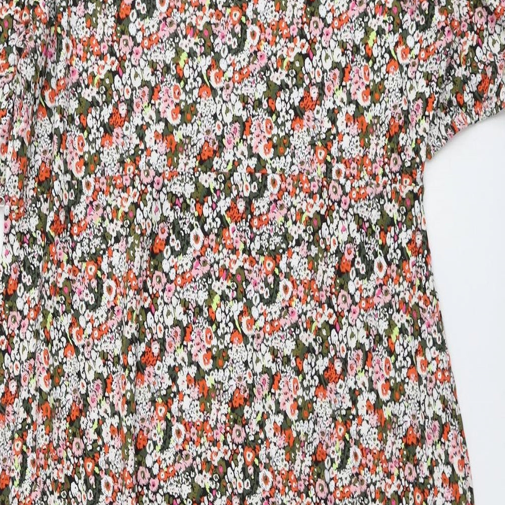 Marks and Spencer Womens Multicoloured Floral Viscose Trapeze & Swing Size 20 Round Neck Pullover
