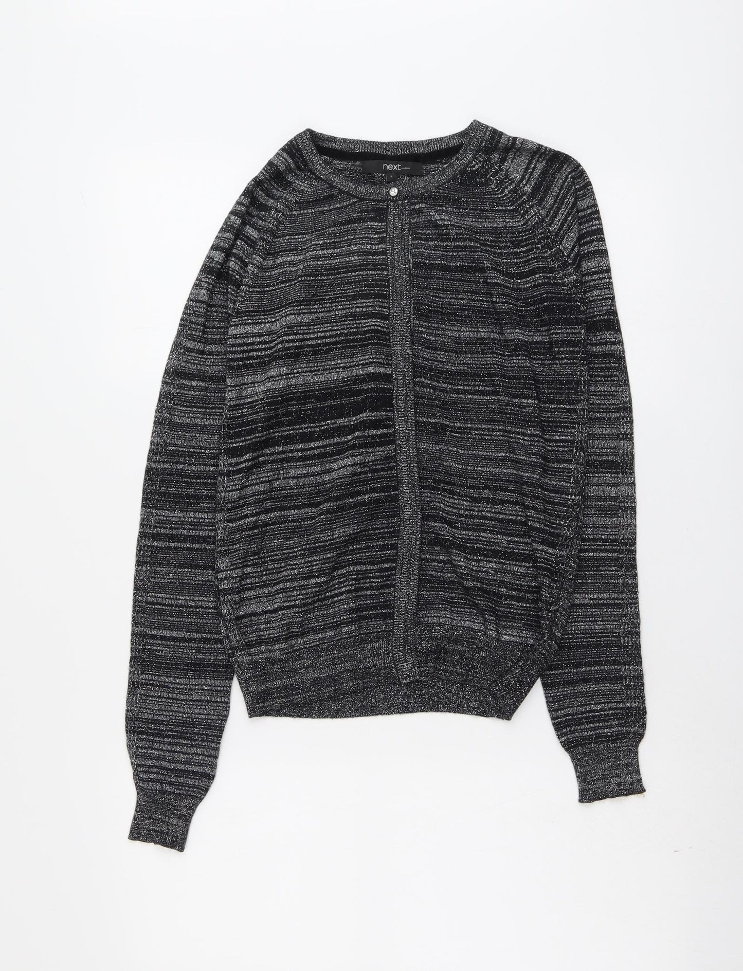 NEXT Womens Black Round Neck Cotton Pullover Jumper Size 6