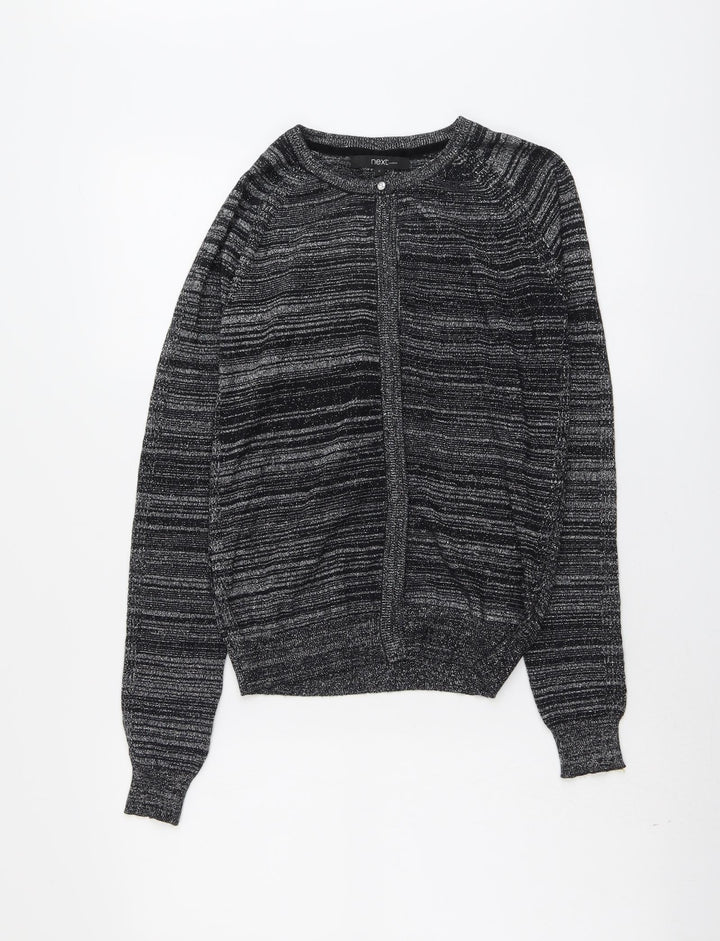 NEXT Womens Black Round Neck Cotton Pullover Jumper Size 6