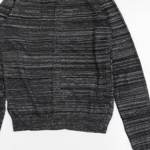 NEXT Womens Black Round Neck Cotton Pullover Jumper Size 6