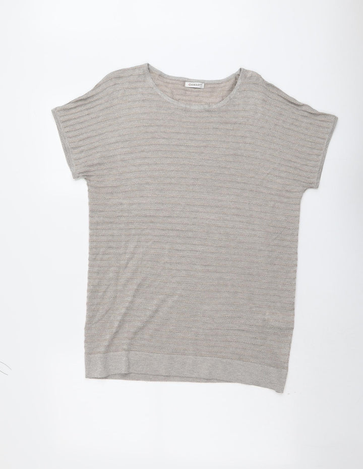 Damart Womens Beige Round Neck Viscose Pullover Jumper Size 14