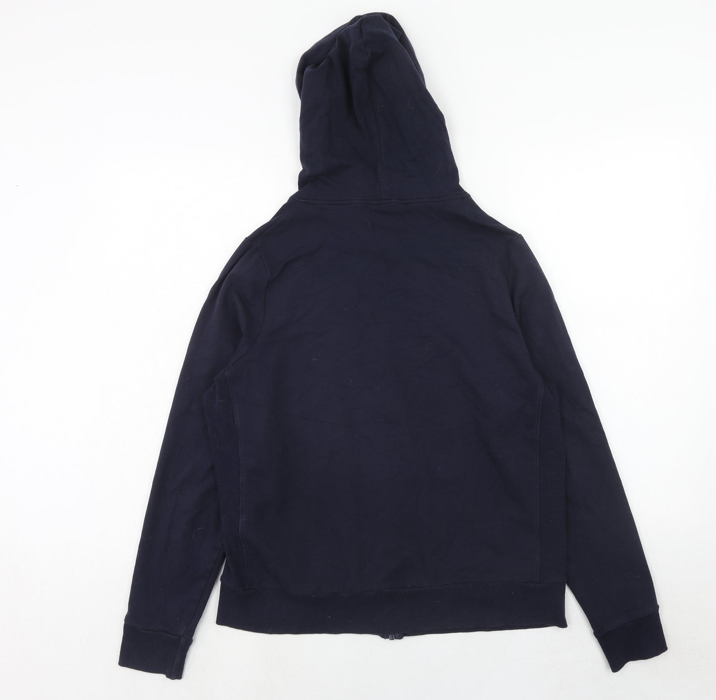 Marks and Spencer Womens Blue Cotton Full Zip Hoodie Size 16 Zip